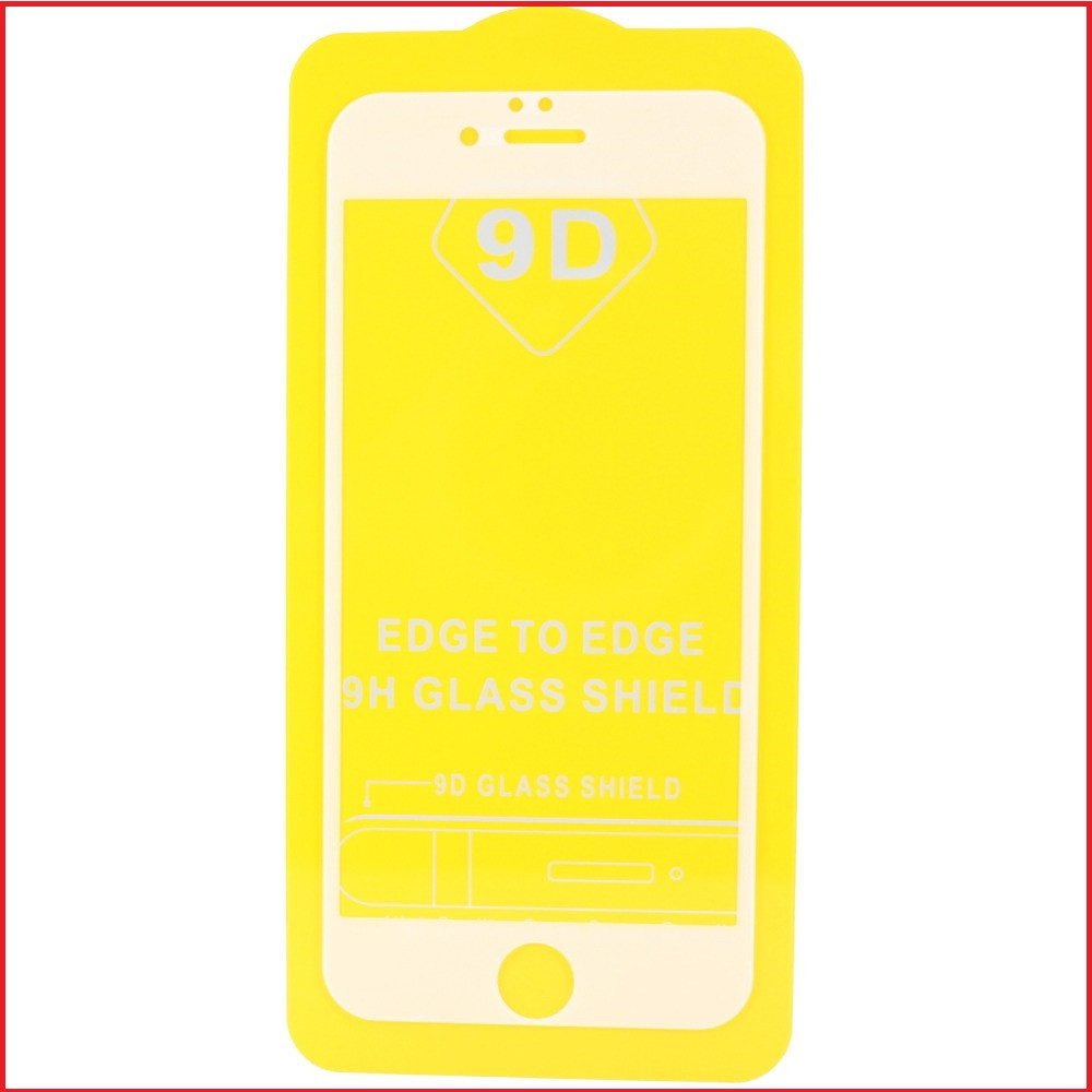 Защитное стекло 9d для Apple Iphone 8 белый (полная проклейка)