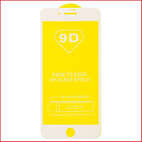 Защитное стекло 9d для Apple Iphone 6 plus / 6s plus белый (полная проклейка)