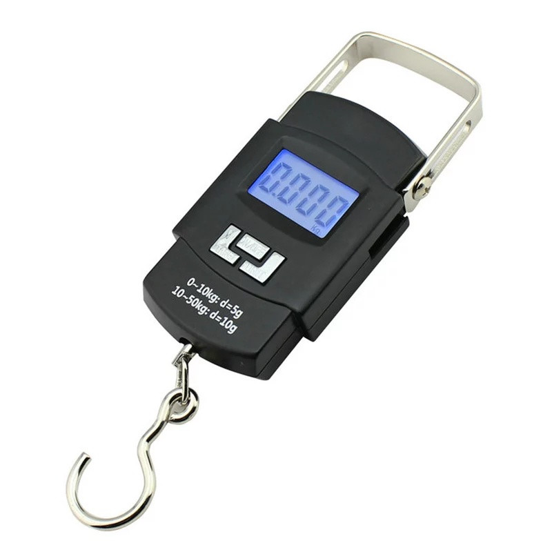 Электронные весы-термометр ручные 50 кг с крюком SiPL