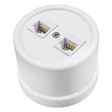 Розетка Компьютерная ПЛАСТИК Белый, Bironi