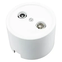 Розетка TV оконечная двойная ПЛАСТИК Белый Bironi