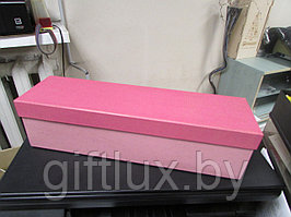 Коробка подарочная  "Однотон" 9*9*33 см (под бутылку) розовый