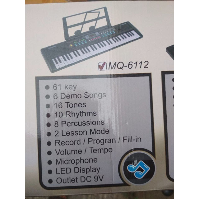 Детский синтезатор с микрофоном MQ6112 - фото 7 - id-p109524715