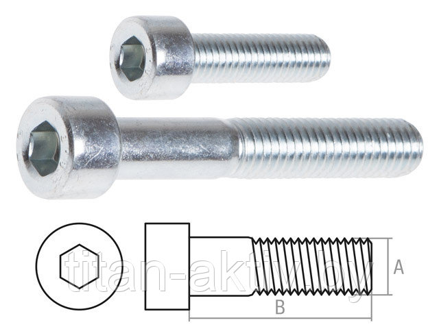 Винт М10х40 мм с внутр. шестигр., цинк, кл.пр. 8.8, DIN 912 (5 кг) STARFIX