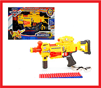 SB244 Автомат, бластер, пулемет "Fighter" с мягкими пулями, мишень+очки, детское оружие типа Nerf