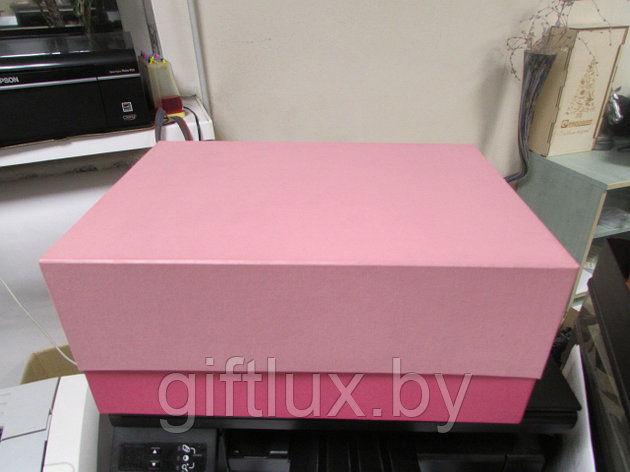 Коробка подарочная "Однотон" 35*24*15см розовый, фото 2