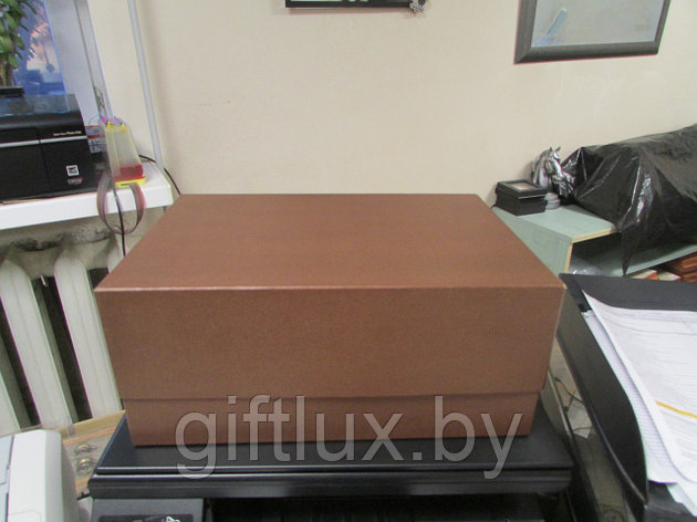 Коробка подарочная "Однотон" 35*24*15см шоколад, фото 2