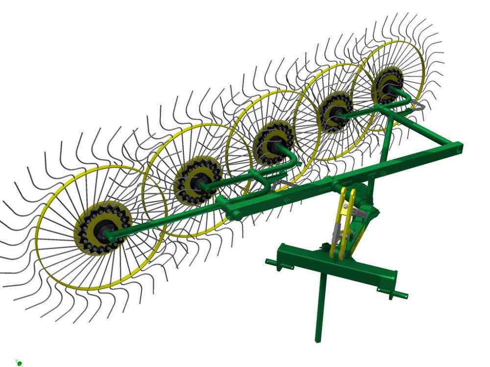Грабли-ворошилки 5 солнышек PZ-250