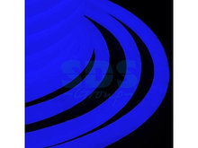 (20V от 50м) Гибкий Неон LED 360 (круглый) - синий,  бухта 50м