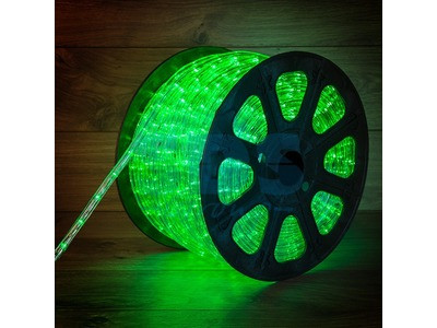 Дюралайт LED, постоянное свечение (2W) - зеленый, 30 LED/м, бухта 100м - фото 1 - id-p105597938