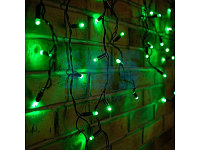 Гирлянда Айсикл (бахрома) светодиодный, 4,8 х 0,6 м, черный провод, 230 В, диоды зеленые, 176 LED