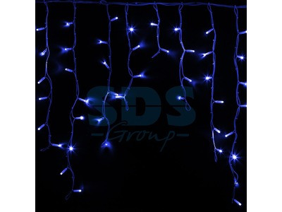 Гирлянда Айсикл (бахрома) светодиодный, 5,6 х 0,9 м, белый провод "КАУЧУК", 230 В, диоды синие, 240 LED - фото 1 - id-p105598098