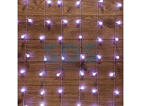 Гирлянда "Светодиодный Дождь" 1,5*1,5 м, с насадками шарики, свечение с динамикой, прозрачный провод, 230