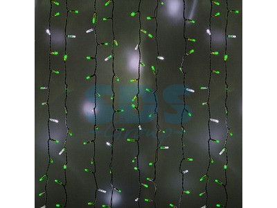 Гирлянда "Светодиодный Дождь" 2х1,5м, эффект мерцания, белый провод, 230 В, диоды ЗЕЛЁНЫЕ, 360 LED - фото 1 - id-p105598151