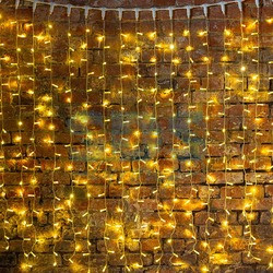 Гирлянда "Светодиодный Дождь" 2х1,5м, постоянное свечение, прозрачный провод, 230 В, цвет: Золото, 360 - фото 2 - id-p105598169