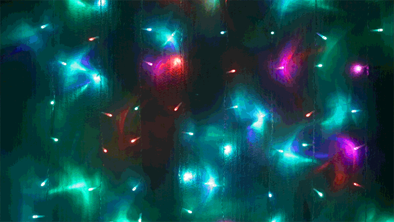 Гирлянда "Светодиодный Дождь" 2х2м, свечение с динамикой, прозрачный провод, 230 В, диоды RGB, 200 LED - фото 2 - id-p105598182