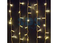Гирлянда "Светодиодный Дождь" 2х3м, постоянное свечение, прозрачный провод, 230 В, цвет: Золото, 760 LED