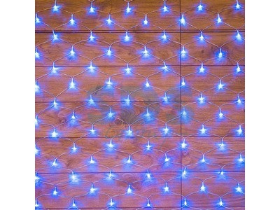 Гирлянда "Сеть" 1,5х1,5м, прозрачный ПВХ, 150 LED Синие - фото 1 - id-p105598299