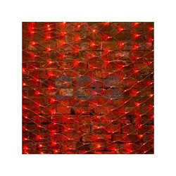 Гирлянда "Сеть" 2х1,5м, свечение с динамикой, прозрачный ПВХ, 288 LED, 230 В, цвет: Красный - фото 2 - id-p105598320