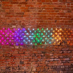 Гирлянда "Сеть" 3х0,5м, прозрачный ПВХ, 140 LED Мультиколор (10 цветов) - фото 2 - id-p105598328