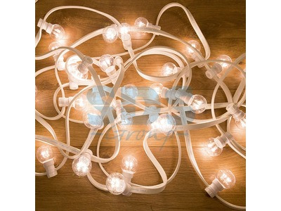 Гирлянда LED Galaxy Bulb String 10м, белый КАУЧУК, 30 ламп*6 LED БЕЛЫЕ, влагостойкая IP65 - фото 1 - id-p105598378