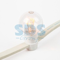 Гирлянда LED Galaxy Bulb String 10м, белый КАУЧУК, 30 ламп*6 LED ЖЕЛТЫЕ, влагостойкая IP65 - фото 5 - id-p105598379