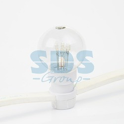 Гирлянда LED Galaxy Bulb String 10м, белый КАУЧУК, 30 ламп*6 LED ЖЕЛТЫЕ, влагостойкая IP65 - фото 7 - id-p105598379