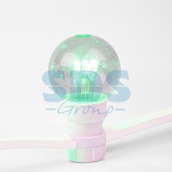 Гирлянда LED Galaxy Bulb String 10м, белый КАУЧУК, 30 ламп*6 LED ЗЕЛЕНЫЕ, влагостойкая IP65 - фото 5 - id-p105598380