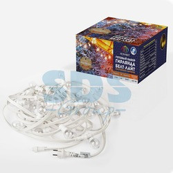 Гирлянда LED Galaxy Bulb String 10м, белый КАУЧУК, 25 ламп*6 LED КРАСНЫЕ, влагостойкая IP54 - фото 2 - id-p105598381