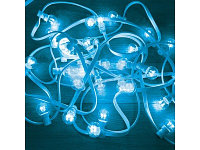 Гирлянда LED Galaxy Bulb String 10м, белый КАУЧУК, 30 ламп*6 LED СИНИЕ, влагостойкая IP65