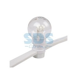 Гирлянда LED Galaxy Bulb String 10м, белый КАУЧУК, 30 ламп*6 LED ТЕПЛЫЙ БЕЛЫЙ, влагостойкая IP65 - фото 2 - id-p105598384