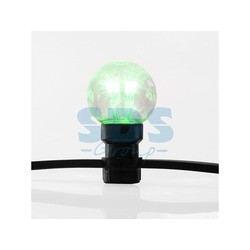 Гирлянда LED Galaxy Bulb String 10м, черный КАУЧУК, 30 ламп*6 LED ЗЕЛЕНЫЕ, влагостойкая IP65 - фото 5 - id-p105598387