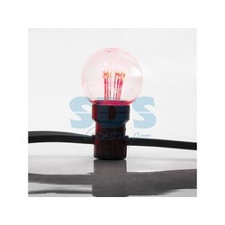 Гирлянда LED Galaxy Bulb String 10м, черный КАУЧУК, 30 ламп*6 LED КРАСНЫЕ, влагостойкая IP65 - фото 5 - id-p105598388