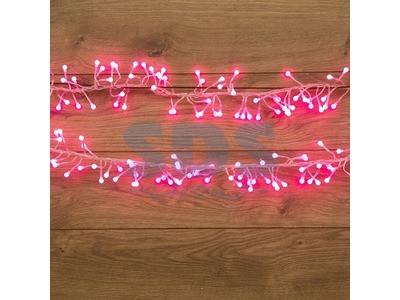 Гирлянда "Мишура LED" 3 м прозрачный ПВХ, 288 диодов, цвет розовый - фото 1 - id-p105598498