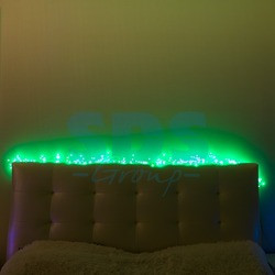 Гирлянда "Мишура LED" 6 м прозрачный ПВХ, 576 диодов, цвет зеленый - фото 2 - id-p105598502