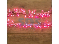 Гирлянда "Мишура LED" 6 м прозрачный ПВХ, 576 диодов, цвет розовый