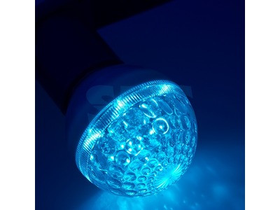 Лампа шар e27 10 LED Ø50мм синяя 24В - фото 1 - id-p105598690
