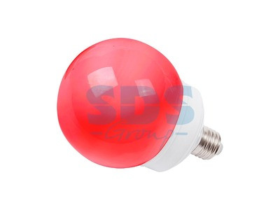 Лампа шар e27 12 LED Ø100мм красная - фото 1 - id-p105598701
