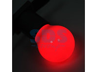Лампа шар e27 5 LED Ø45мм - красная