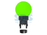 Лампа шар 6 LED для белт-лайта, цвет: Зелёный, Ø45мм, зелёная колба