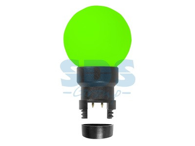 Лампа шар 6 LED для белт-лайта, цвет: Зелёный, Ø45мм, зелёная колба - фото 1 - id-p105598711