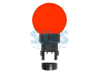 Лампа шар 6 LED для белт-лайта, цвет: Красный, Ø45мм, Красная колба