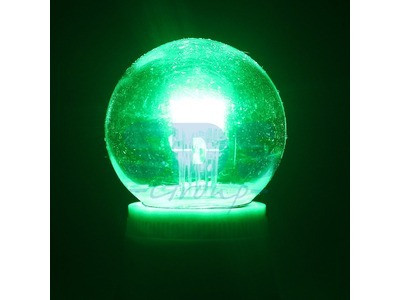 Лампа шар e27 6 LED Ø45мм - зеленая, прозрачная колба, эффект лампы накаливания - фото 1 - id-p105598718