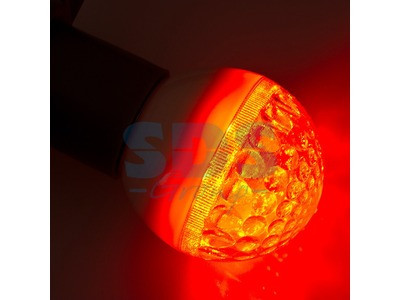 Лампа шар e27 9 LED Ø50мм красная - фото 1 - id-p105598727