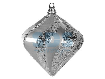 Елочная фигура "Алмаз", 15 см, цвет серебряный - фото 1 - id-p105598745