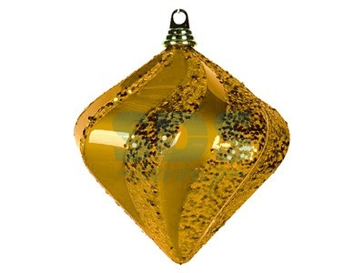 Елочная фигура "Алмаз", 20 см, цвет золотой - фото 1 - id-p105598747