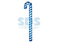 Елочная фигура "Карамельная палочка" 121 см,  цвет синий/белый