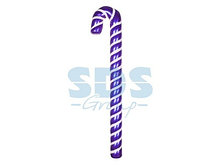 Елочная фигура "Карамельная палочка" 121 см,  цвет фиолетовый/белый