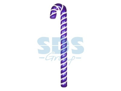 Елочная фигура "Карамельная палочка" 121 см, цвет фиолетовый/белый - фото 1 - id-p105598773