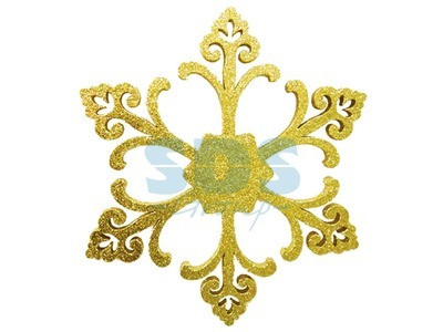 Елочная фигура "Снежинка "Морозко", 66 см, цвет золотой - фото 1 - id-p105598788